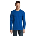 Camisola de manga comprida em algodão 100% 190 g/m2 SOL'S Imperial cor azul real vista fotografia terceira vista