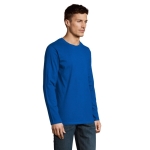 Camisola de manga comprida em algodão 100% 190 g/m2 SOL'S Imperial cor azul real terceira vista fotografia