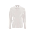 Polo de manga comprida algodão 100% para homem 180 g/m2 SOL'S Perfect cor branco nona vista