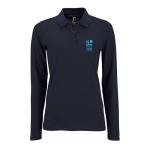 Polo de manga comprida algodão 100% para mulher 180 g/m2 SOL'S Perfect cor azul-marinho vista principal