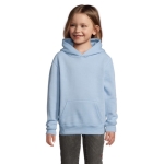 Sweatshirt de algodão e poliéster para crianças 280 g/m2 SOL'S SLAM cor azul pastel vista fotografia