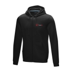 Sweatshirt algodão orgânico GOTS para homem 280 g/m2 Elevate NXT cor preto vista impressão serigrafia