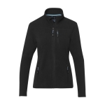 Casaco polar de mulher poliéster reciclado 174 g/m2 Elevate NXT cor preto segunda vista frontal