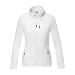Casaco polar de mulher poliéster reciclado 174 g/m2 Elevate NXT cor branco segunda vista frontal