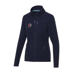 Casaco polar de mulher poliéster reciclado 174 g/m2 Elevate NXT cor azul-marinho vista impressão serigrafia