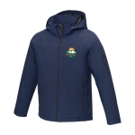 Casaco de poliéster para homem 250 g/m2 Elevate Essentials cor azul-marinho vista impressão transfer