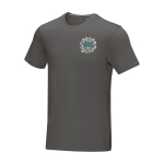 T-shirt homem algodão orgânico  160 g/m2 Elevate NXT cor cinzento-escuro vista impressão serigrafia