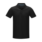 Polo corporativo algodão orgânico GOTS de homem 180 g/m2 Elevate NXT cor preto segunda vista frontal