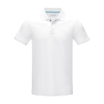 Polo corporativo algodão orgânico GOTS de homem 180 g/m2 Elevate NXT cor branco segunda vista frontal