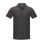 Polo corporativo algodão orgânico GOTS de homem 180 g/m2 Elevate NXT cor cinzento-escuro segunda vista frontal