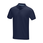 Polo corporativo algodão orgânico GOTS de homem 180 g/m2 Elevate NXT cor azul-marinho