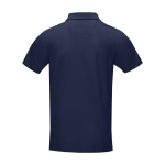Polo corporativo algodão orgânico GOTS de homem 180 g/m2 Elevate NXT cor azul-marinho segunda vista traseira