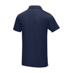 Polo corporativo algodão orgânico GOTS de homem 180 g/m2 Elevate NXT cor azul-marinho terceira vista traseira