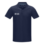Polo corporativo algodão orgânico GOTS de homem 180 g/m2 Elevate NXT cor azul-marinho vista principal