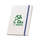 Caderno de cartão de leite reciclado com elástico e separador A5 imagem com logo