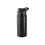 Garrafa desportiva de alumínio reciclado com fecho ”flip top” 660ml cor preto