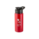 Garrafa desportiva de alumínio reciclado com fecho ”flip top” 660ml cor vermelho imagem com logo