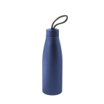Garrafa de aço inoxidável reciclado com asa estampada 710ml cor azul-marinho