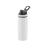 Garrafa de alumínio com asa de transporte e tampa de plástico 570ml cor branco