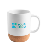 Caneca de cerâmica para sublimação com base de cortiça removível 390ml vista principal