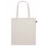 Saco de compras de algodão com alças compridas Fairtrade 140 g/m2 cor branco segunda vista
