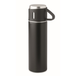 Garrafa de aço inoxidável de 420ml com cantil hermético de 150ml cor preto
