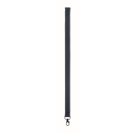 Lanyard de poliéster com fivela de segurança para o telefone cor azul-marinho sexta vista