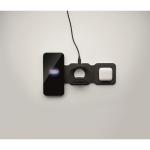 Base de carga sem fio dobrável de ABS com 3 pontos de carga 15W cor preto vista fotografia sétima vista