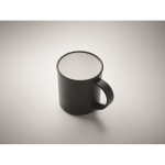 Caneca vintage de plástico reciclado com capacidade de 300ml cor preto vista fotografia quarta vista