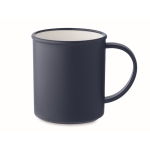 Caneca vintage de plástico reciclado com capacidade de 300ml cor azul-marinho