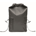 Mochila roll top impermeável de poliéster com zíper frontal 30L cor cinzento-escuro nona vista