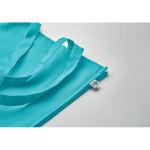 Saco de algodão orgânico colorido com alças longas e fole 220 g/m2