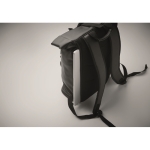 Mochila roll top de couro sintético suave para portátil 15'' cor preto vista fotografia quarta vista
