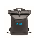 Mochila roll top de couro sintético suave para portátil 15'' vista principal