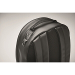 Mochila para portátil de couro sintético com bolso frontal 15'' cor preto vista fotografia terceira vista