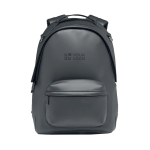 Mochila para portátil de couro sintético com bolso frontal 15'' cor preto vista principal
