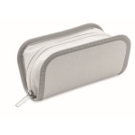 Conjunto de higiene para bebês com 6 peças dentro de estojo com zíper cor branco segunda vista