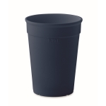 Copo de plástico reciclado reutilizável de parede simples 250ml cor azul-marinho