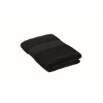 Toalha macia e absorvente de algodão orgânico 100% 360 g/m2 50x30 cor preto