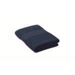 Toalha macia e absorvente de algodão orgânico 100% 360 g/m2 50x30 cor azul