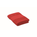 Toalha macia e absorvente de algodão orgânico 100% 360 g/m2 50x30 cor vermelho