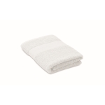 Toalha macia e absorvente de algodão orgânico 100% 360 g/m2 50x30 cor branco