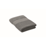 Toalha macia e absorvente de algodão orgânico 100% 360 g/m2 50x30 cor cinzento