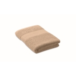 Toalha macia e absorvente de algodão orgânico 100% 360 g/m2 50x30 cor marfim