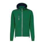 Casaco softshell com gola alta e interior micropolar 300 g/m2 cor verde primeira vista