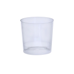 Copo baixo reutilizável de plástico com acabamento translúcido 330ml cor transparente primeira vista