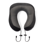 Almofada de viagem com bolsa ajustável para publicidade Confort cor preto primeira vista