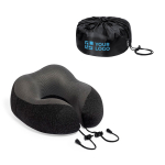Almofada de viagem com bolsa ajustável para publicidade vista principal