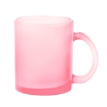 Caneca de vidro em várias cores para sublimação 350ml cor cor-de-rosa primeira vista