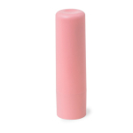 Bálsamo labial vegan, sabor baunilha, FPS10 em estojo de ABS reciclado cor cor-de-rosa primeira vista